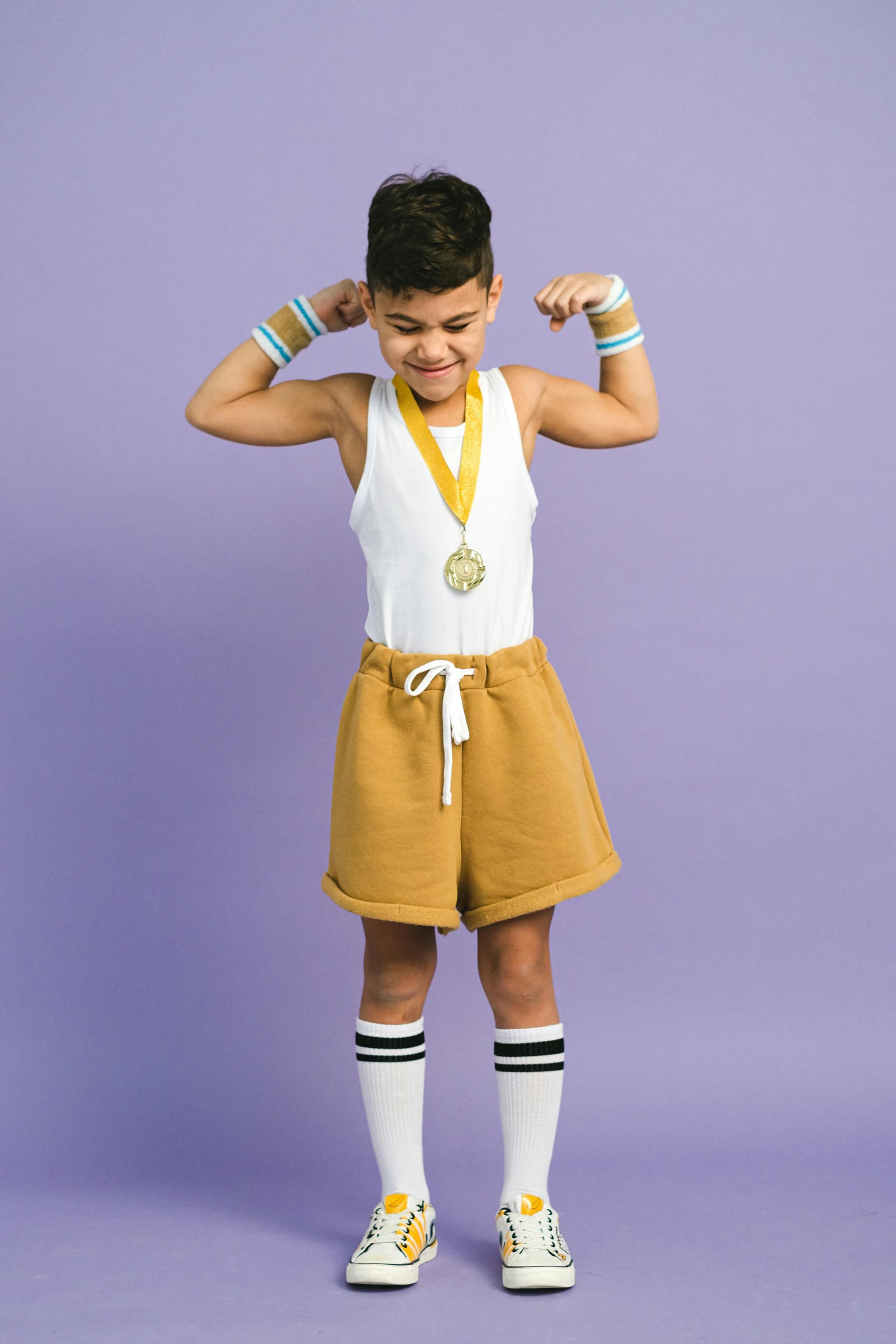 Child receiving medal