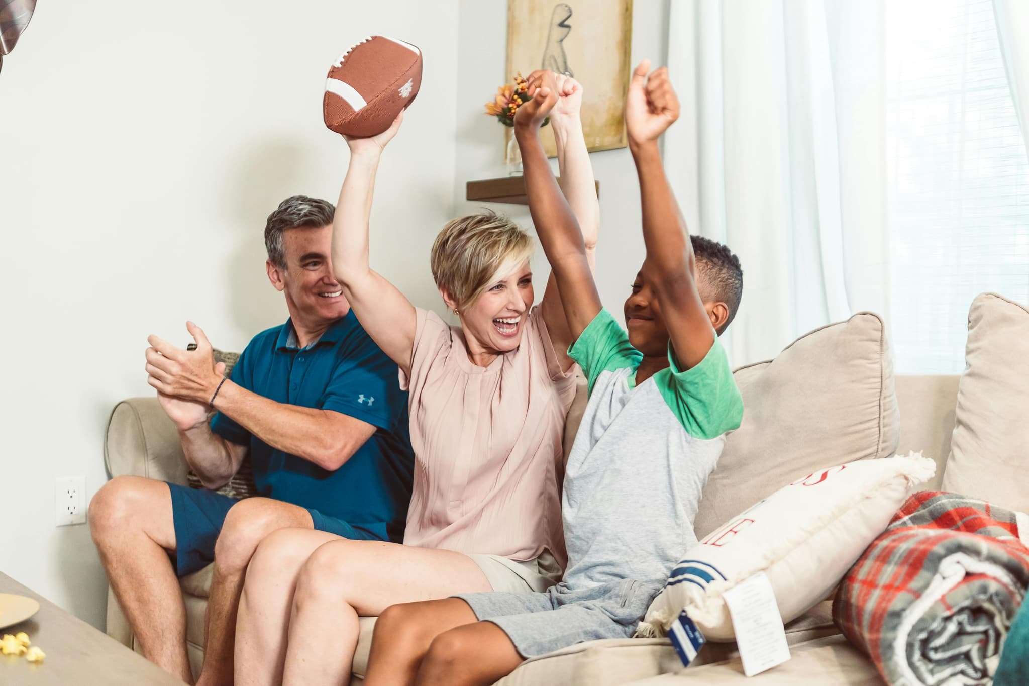 Parents cheering for their children